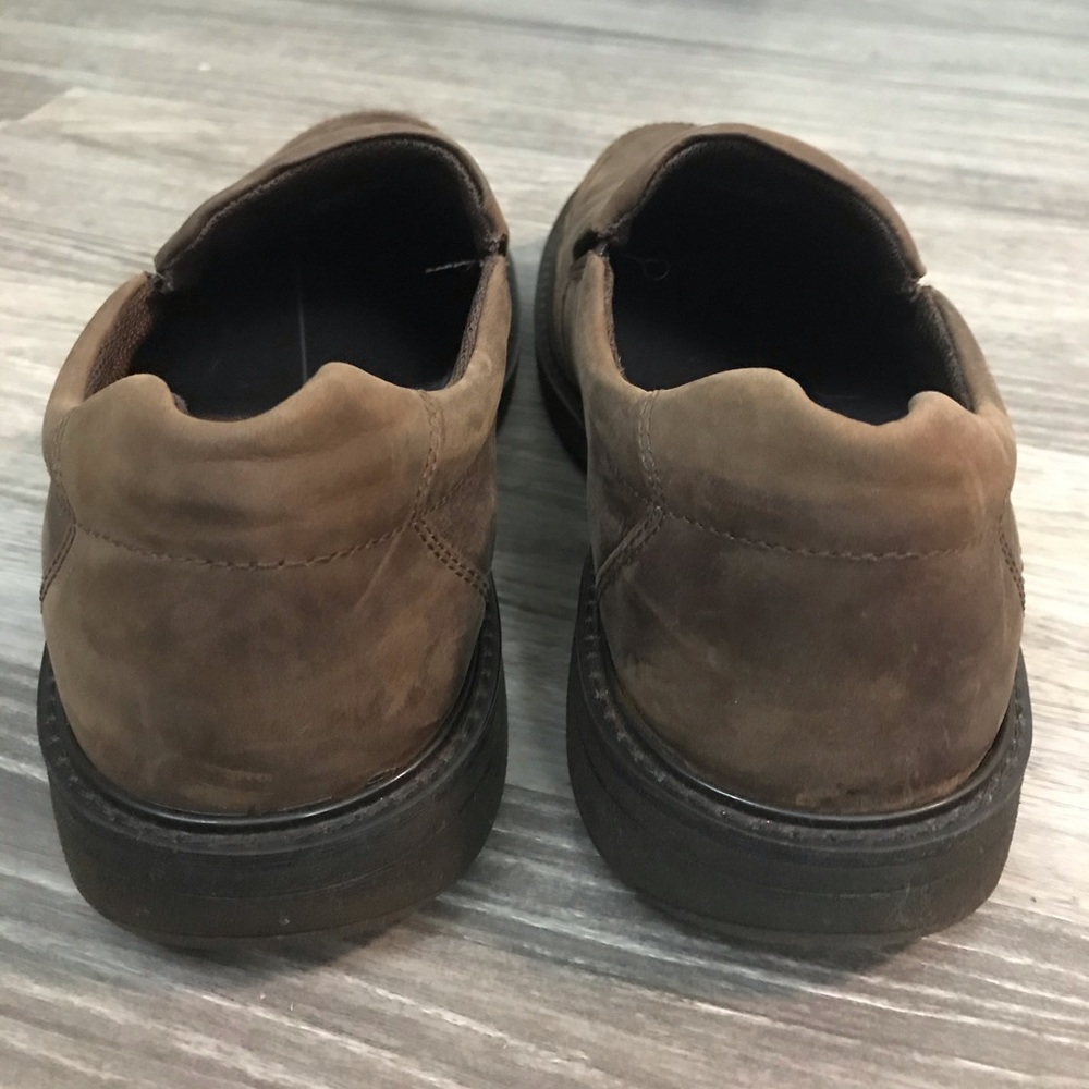 Mens Ecco Brown Leather loafers, size 45 - Picture 4 of 8
